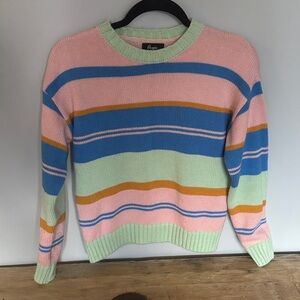 Colorful Striped Crew Neck Sweater